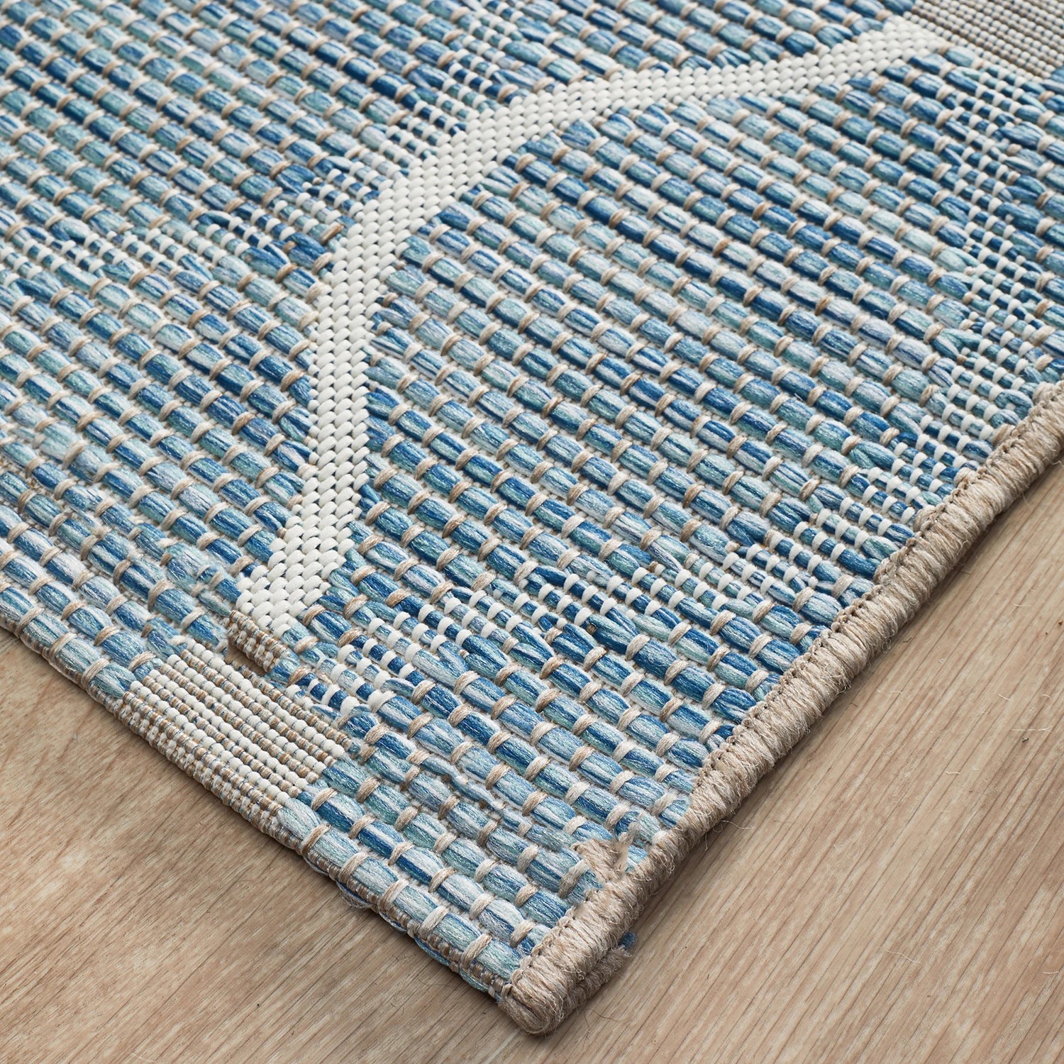 3 Common Ground Rugs Portico 5501 Outdoor 300x80cm Runner - Medium Pet Friendly Rug - Blue, 3 of 7