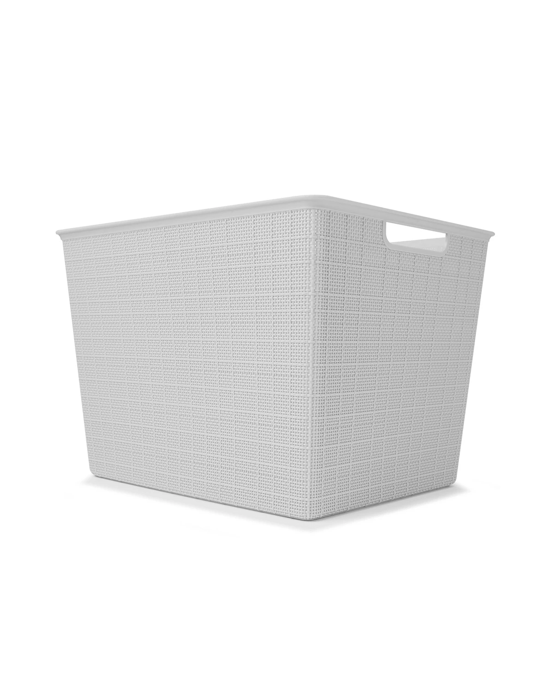 1 26L Rectangle Linen Weave Basket - Grey, 1 of 7