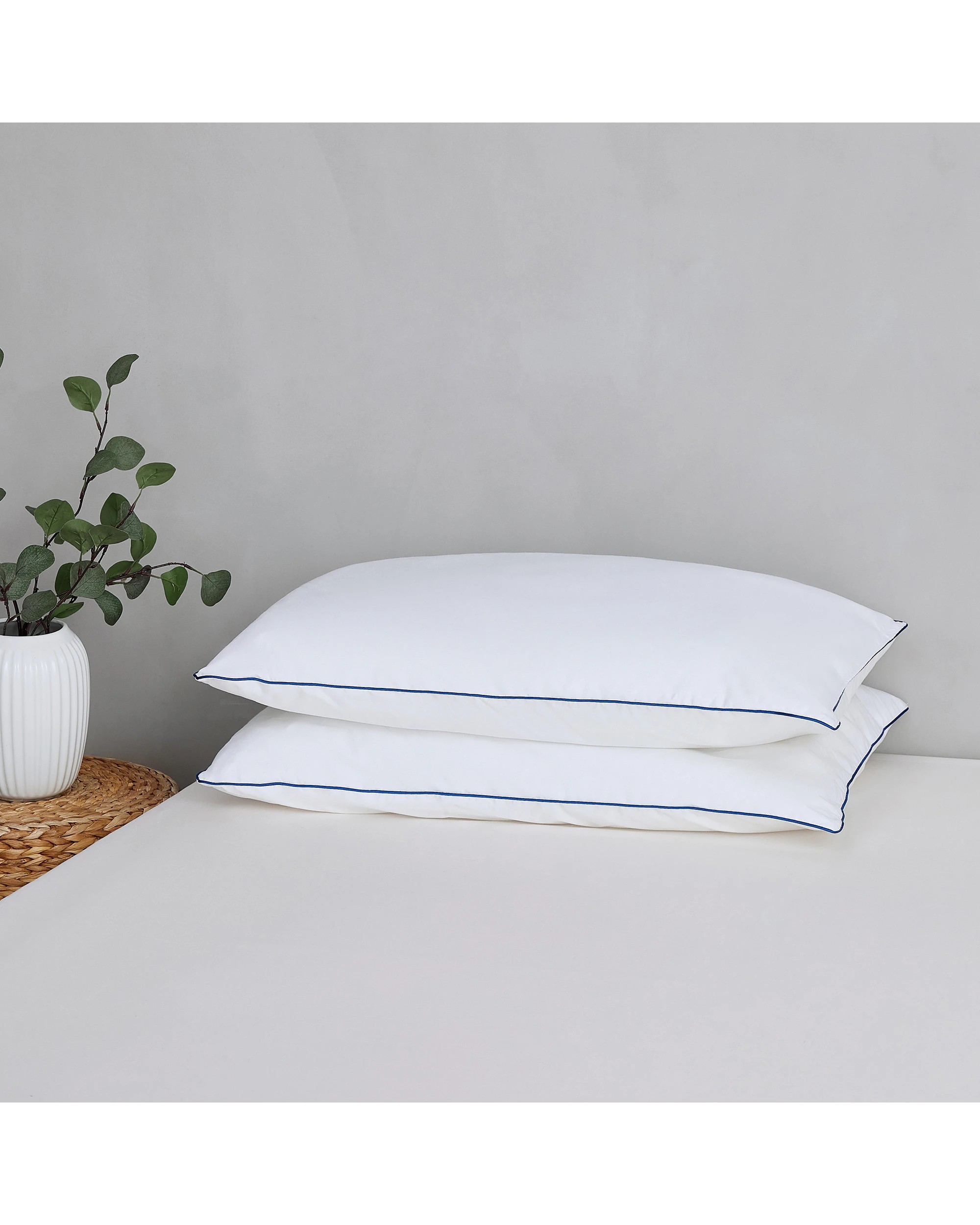 6 Dreamaker Sleep Form Low & Firm Profile Standard Pillow Twin Pack 48x73cm - White, 6 of 9