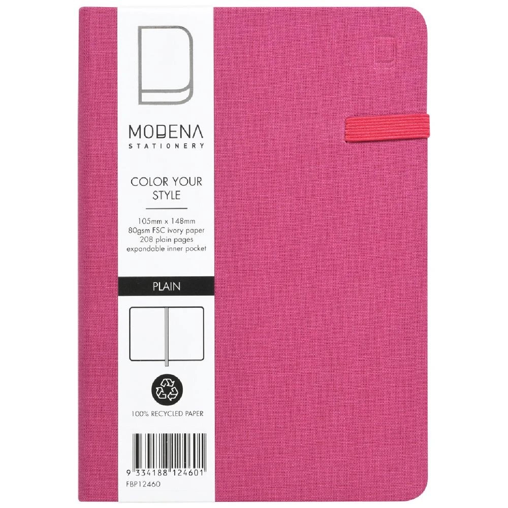 1 Modena A6 Linen Plain Notebook Orchid, 1 of 5
