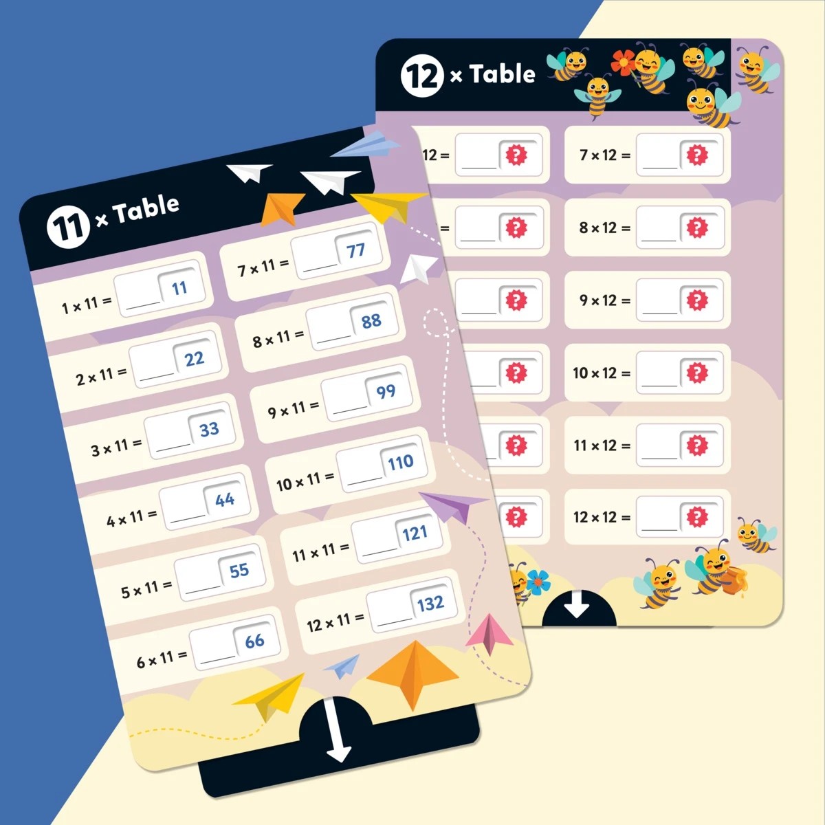 3 Junior Explorers: Times Tables Pull-the-Tab Flash Cards​, 3 of 5