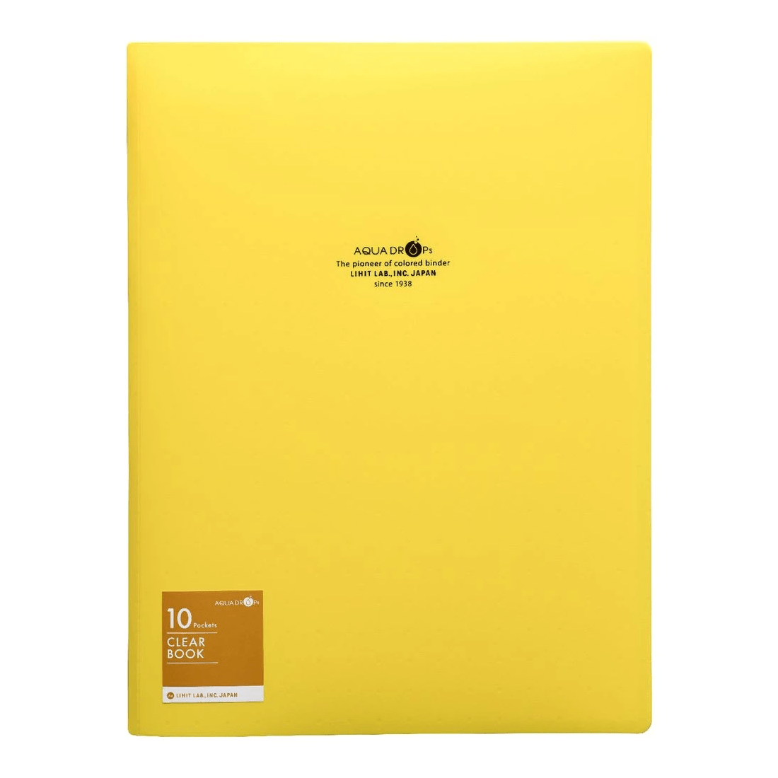 2 Aqua Drops Display Book A4 10 Pockets Vivid Yellow, 2 of 4