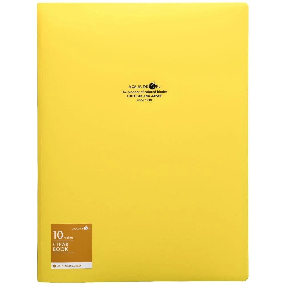 2 Aqua Drops Display Book A4 10 Pockets Vivid Yellow, 2 of 4