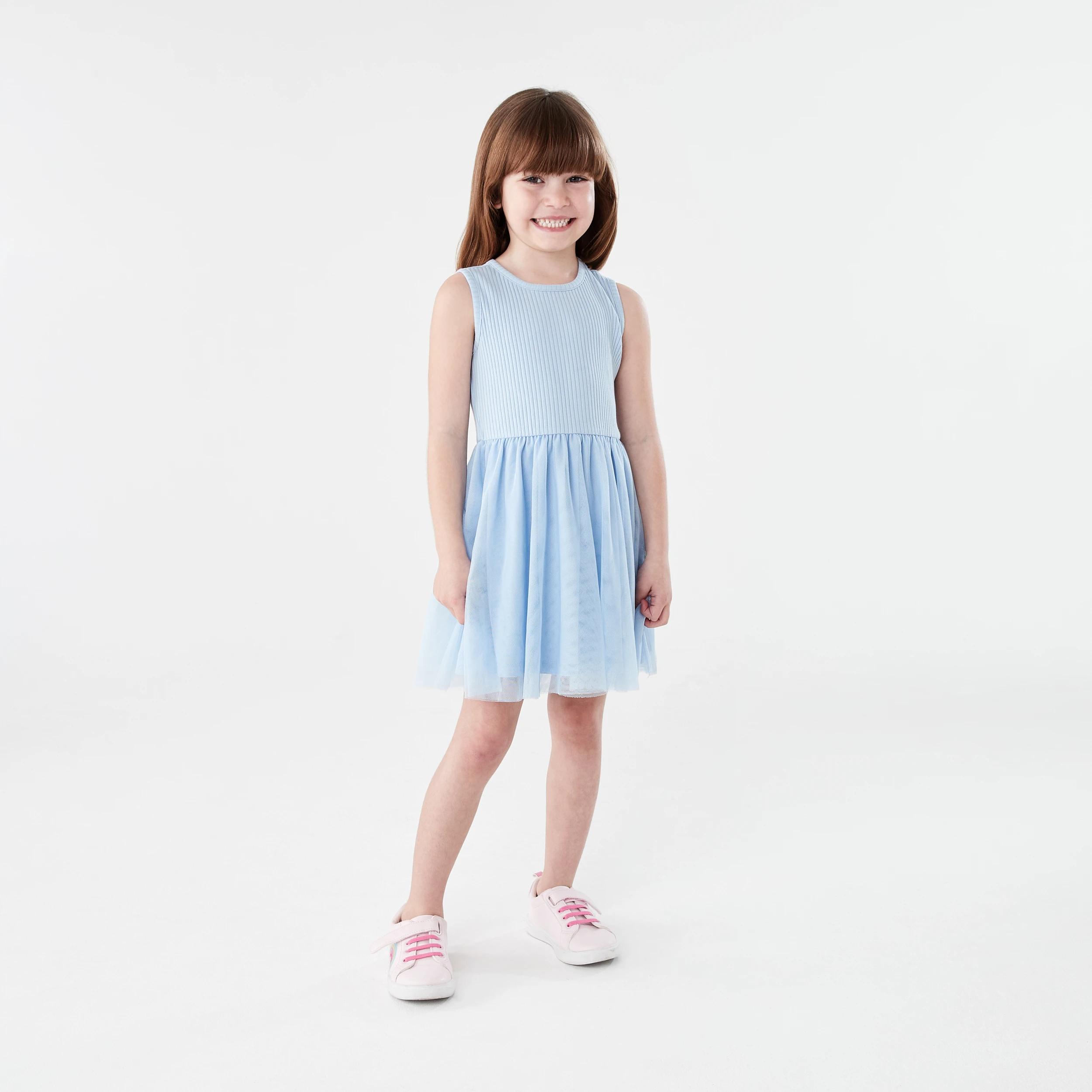6 Sleeveless Tulle Dress ICE MIST, 6 of 7