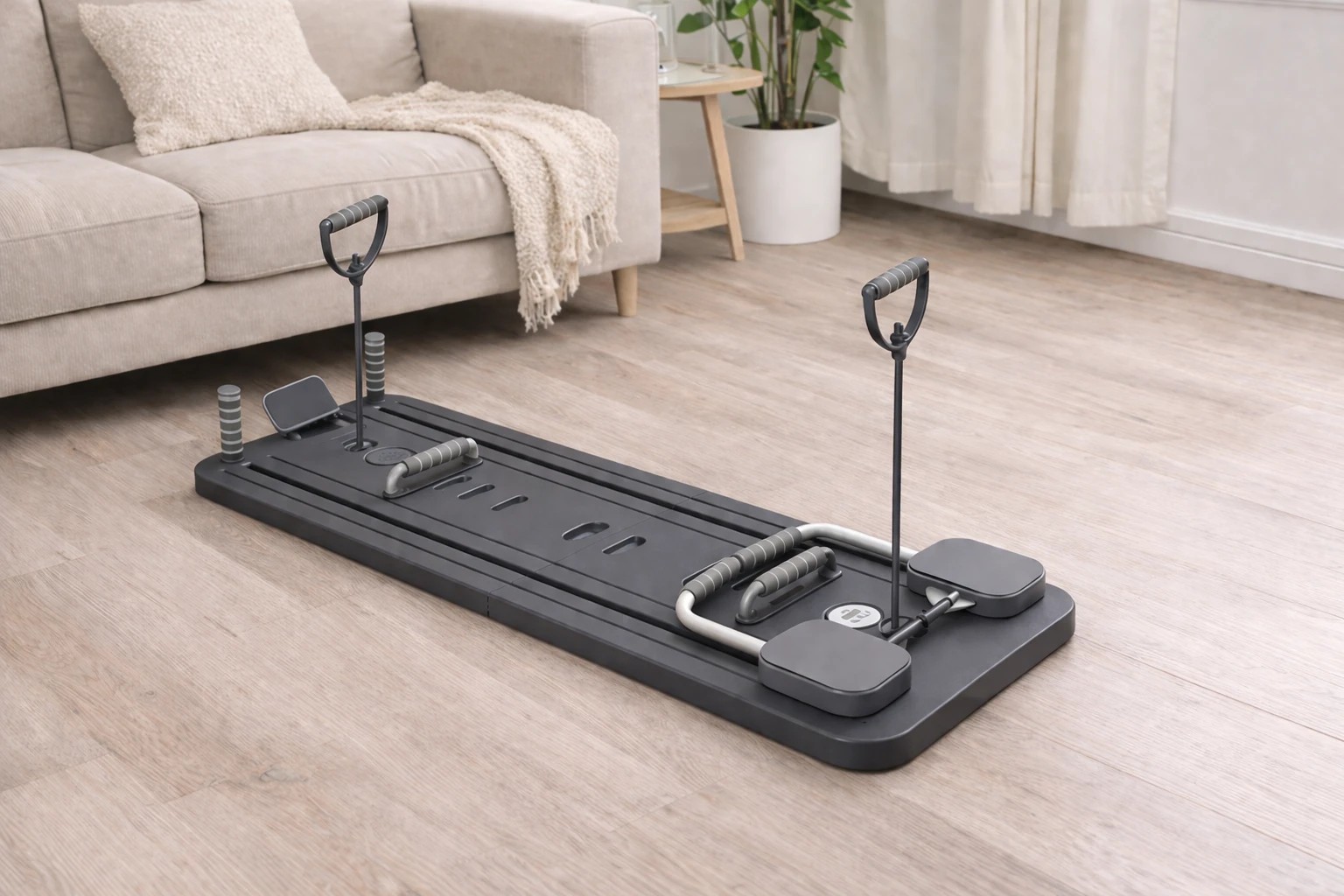 3 Fitness Master Foldable Pilates Board 8-in-1 Core Trainer Home Gym Reformer Machine Ab Slider Full Body W, 3 of 9