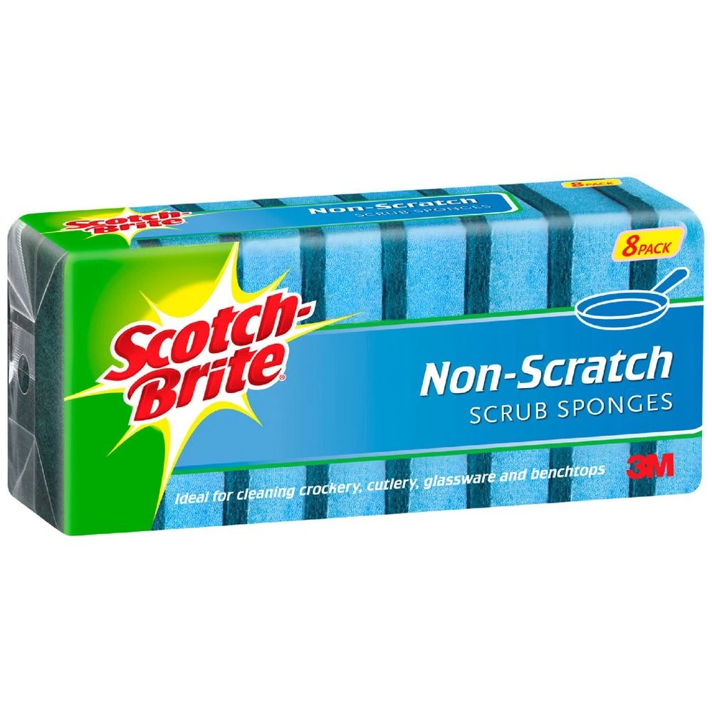 1 Scotch-Brite Non-Scratch Foam Scourer 8 Pack, 1 of 1