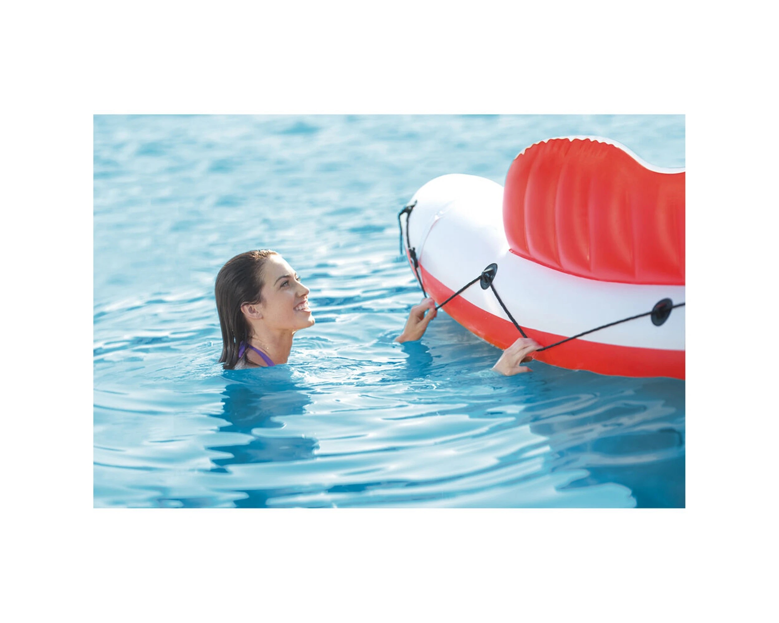 5 INTEX Marina Breeze Inflatable Pontoon Raft For 5 Adults 259x221x58cm PVC - White, 5 of 7