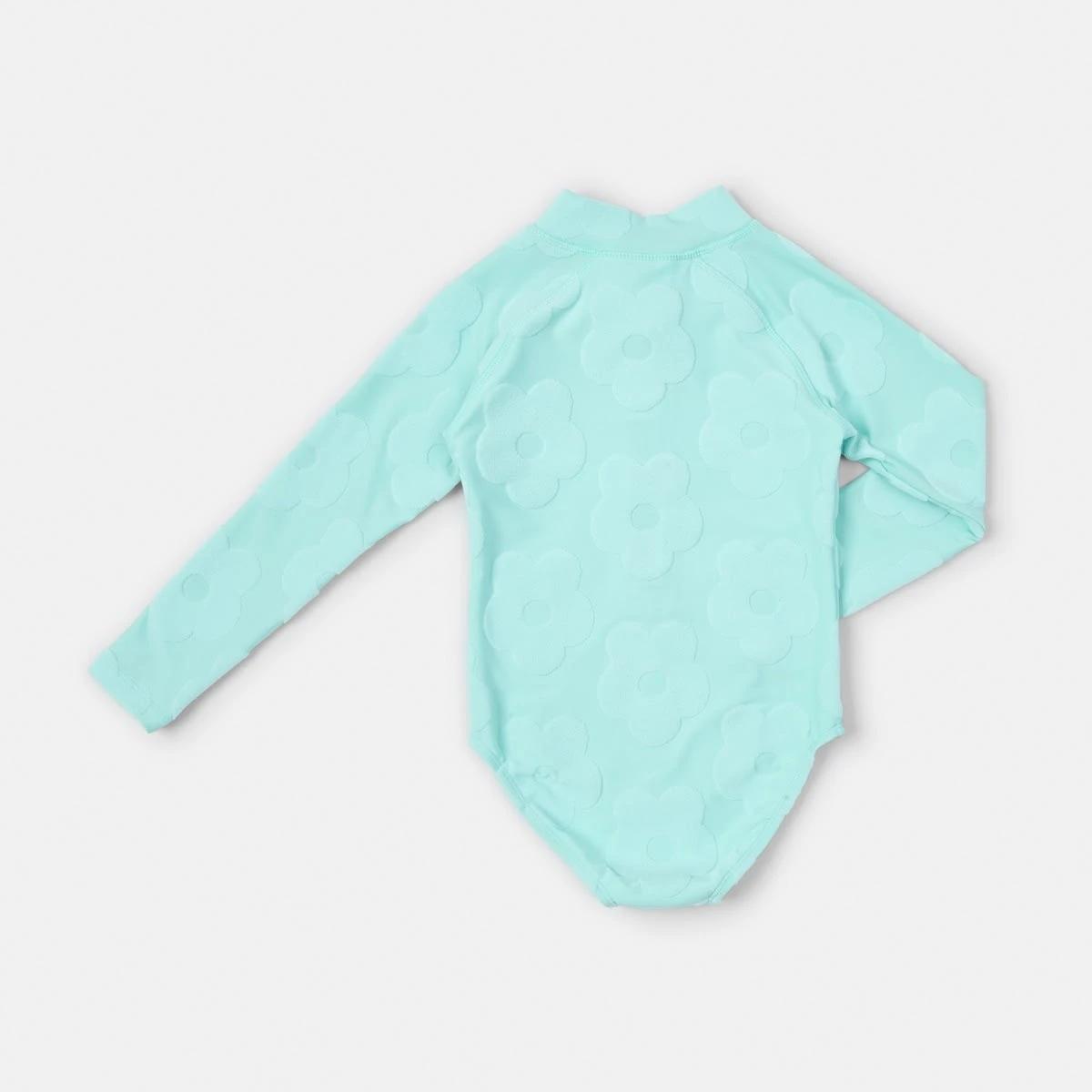 5 Long Sleeve One Piece Swimsuit Grn Daisy, 5 of 6