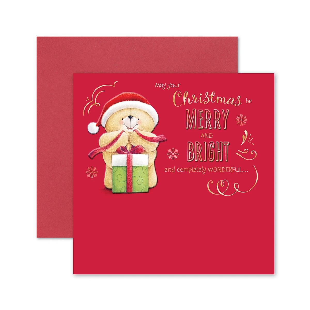 1 Hallmark Christmas Card - Merry and Bright, 1 of 3