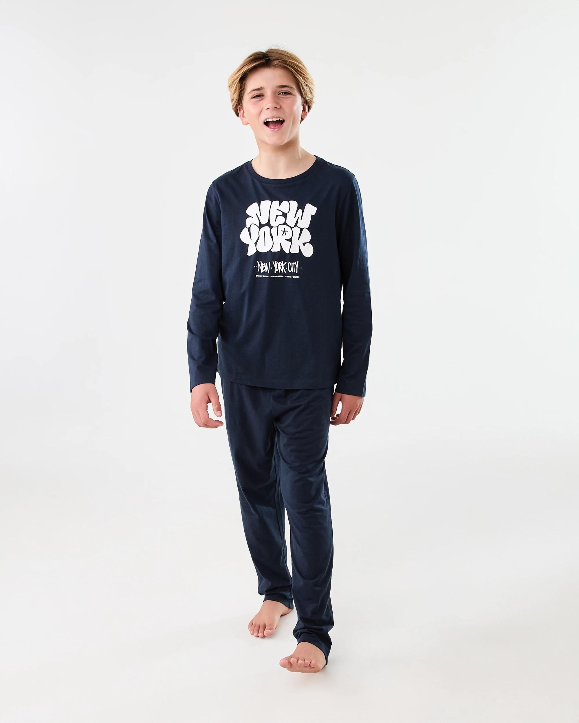 1 Knit Pyjama Set Nvy Ny, 1 of 8