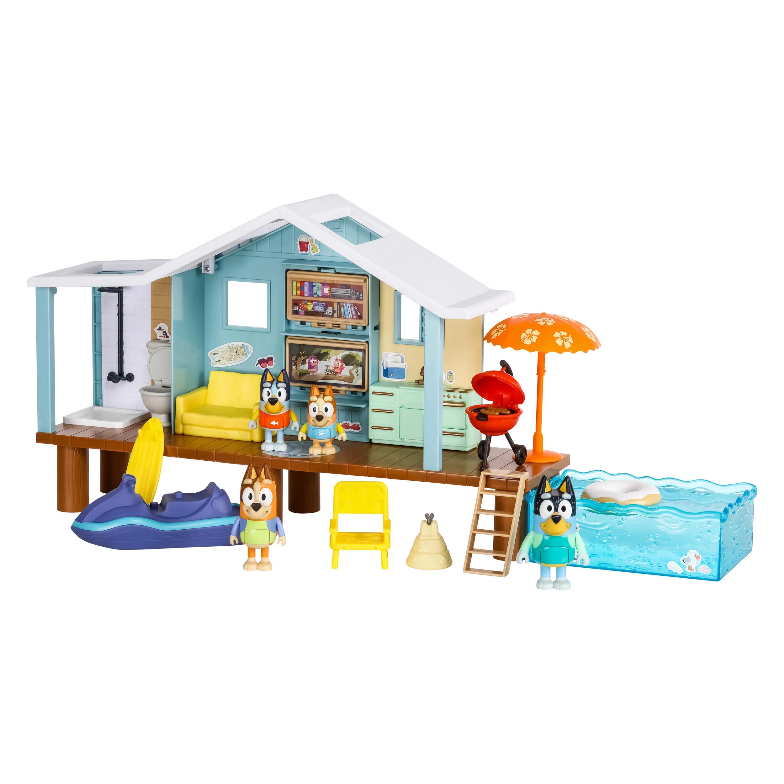 6 15 Piece Bluey Ultimate Beach Cabin Playset, 6 of 9