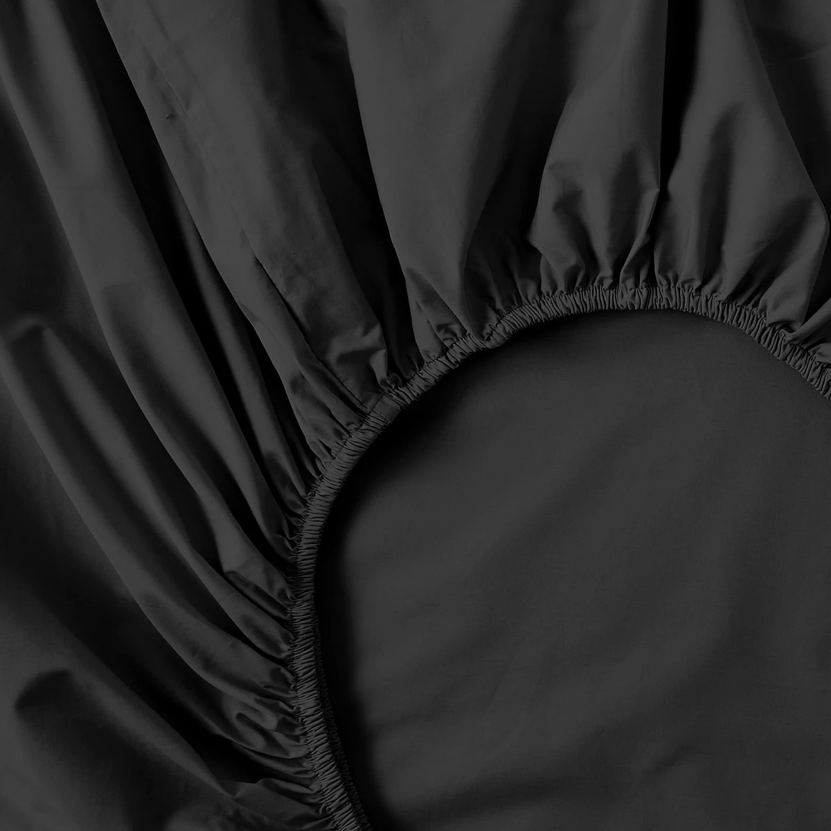 3 250 Thread Count Cotton Rich Sheet Set - Double Bed, Black, 3 of 7