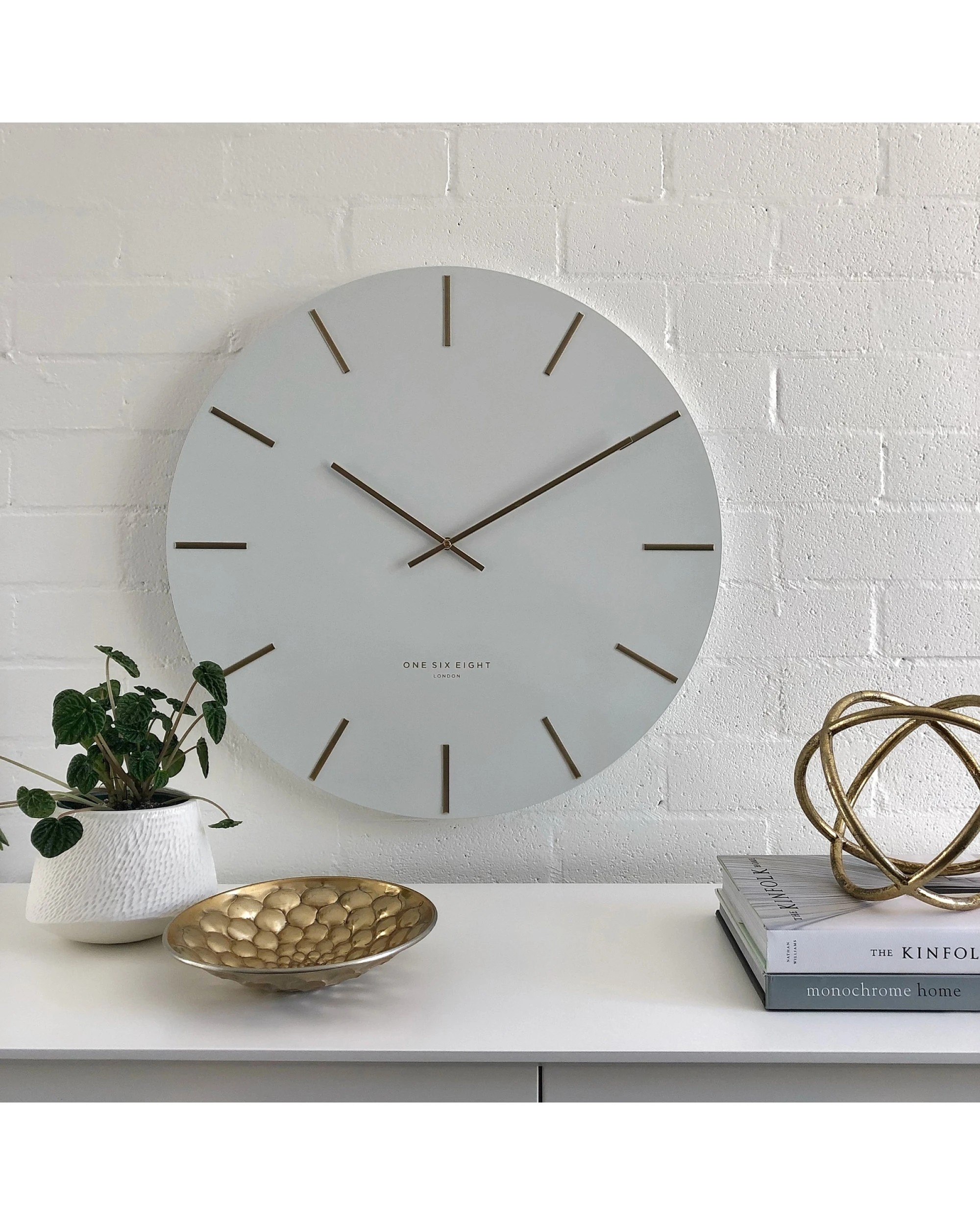 4 One Six Eight London Luca Silent Wall Clock - 40cm - White, 4 of 5