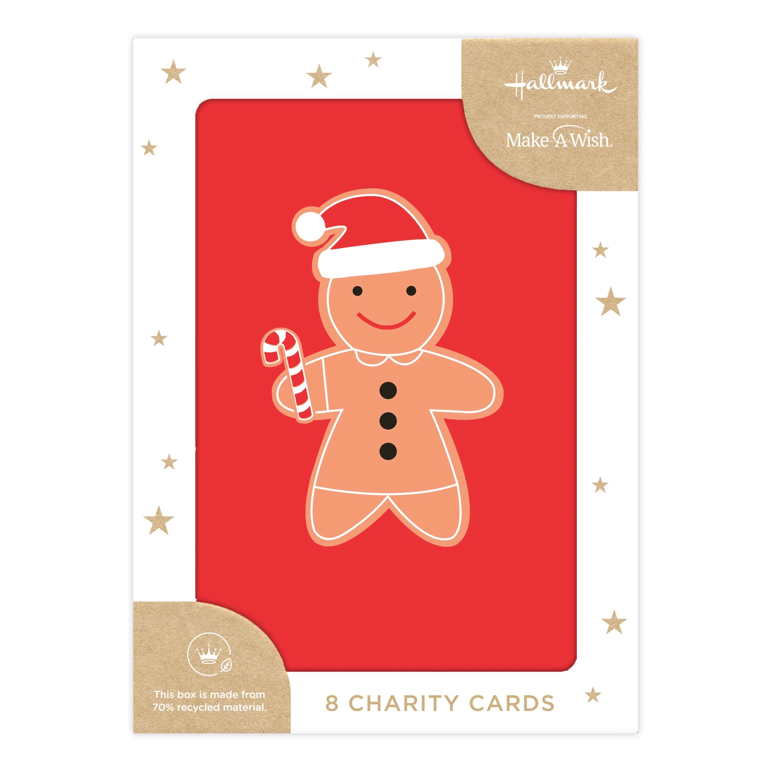 4 8 Pack Hallmark Boxed Charity Christmas Cards - Gingerbread Man, 4 of 4