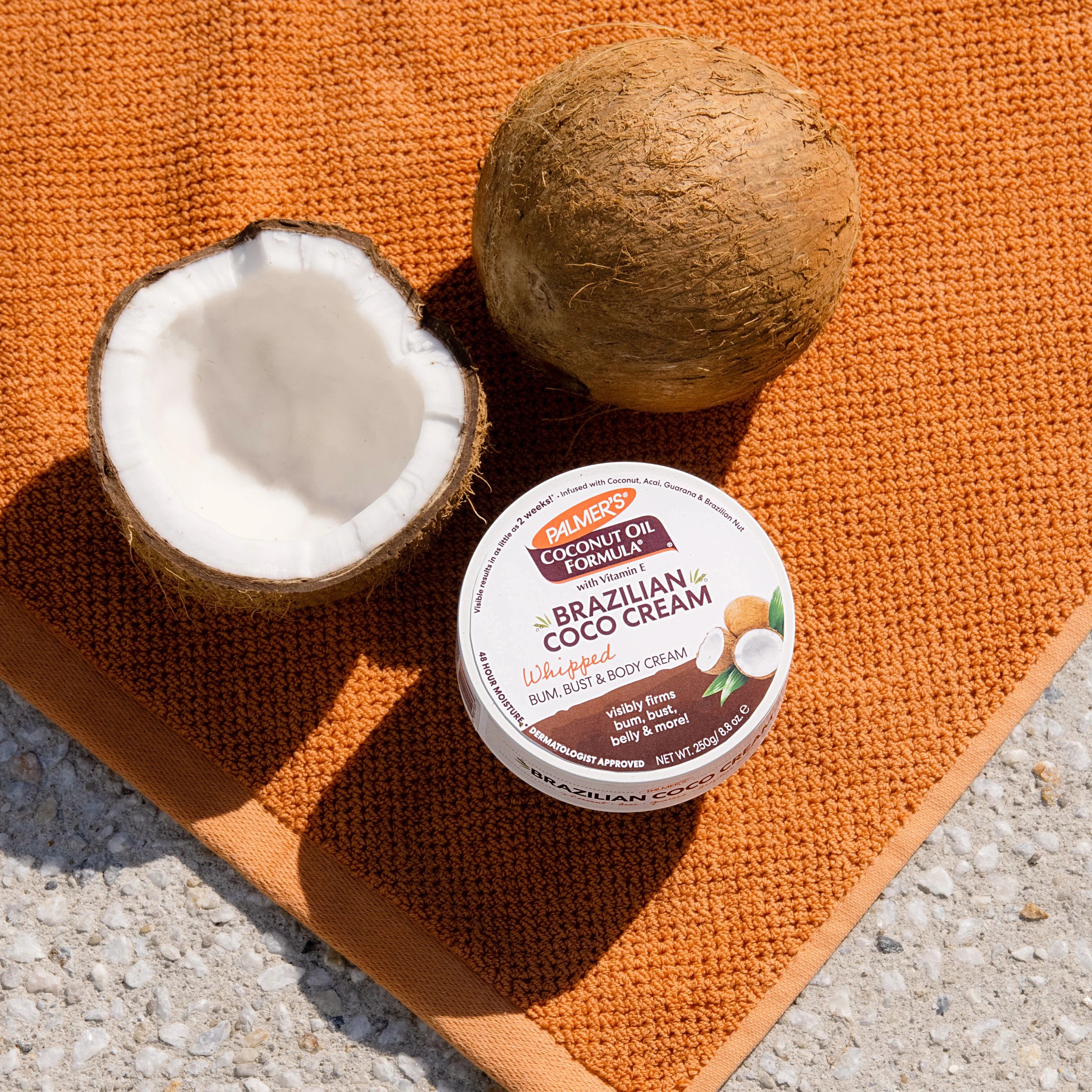 3 Palmers Coconut Oil Formula Brazilian Coco Whipped Bum, Bust and Body Cream 250g - Vitamin E, 3 of 9
