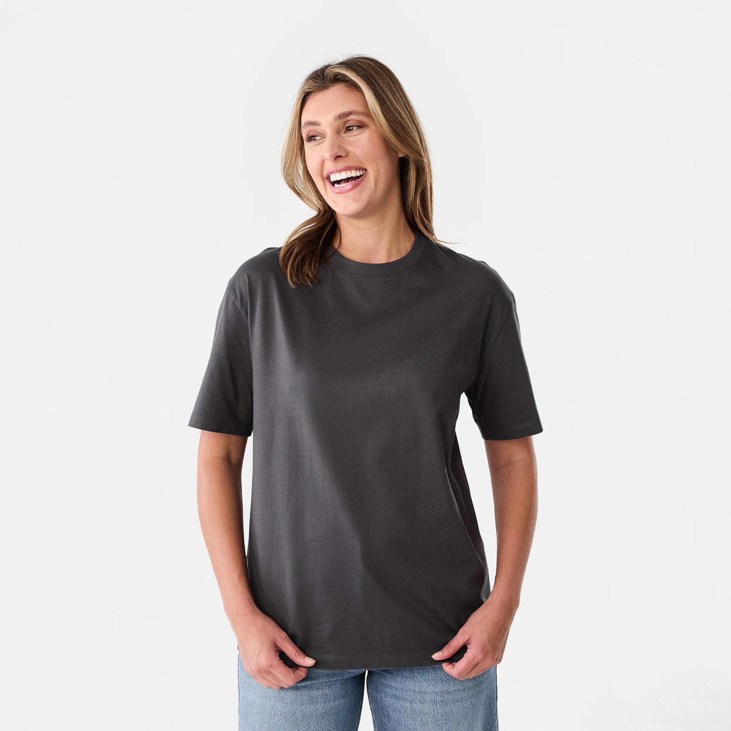 1 Short Sleeve Oversized Boyfriend T-shirt Nine Navy, 1 of 5