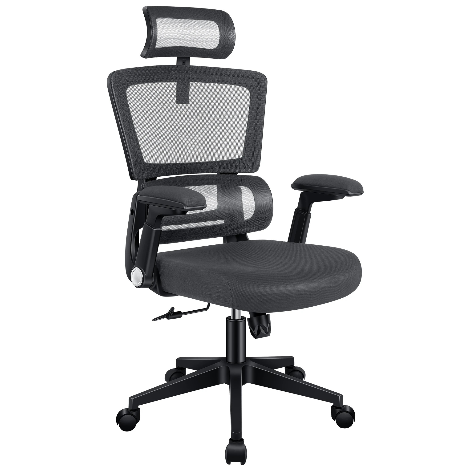 1 Alfordson Mesh Office Chair Executive Computer Gaming Seat Tilt Study Work - Grey, 1 of 10