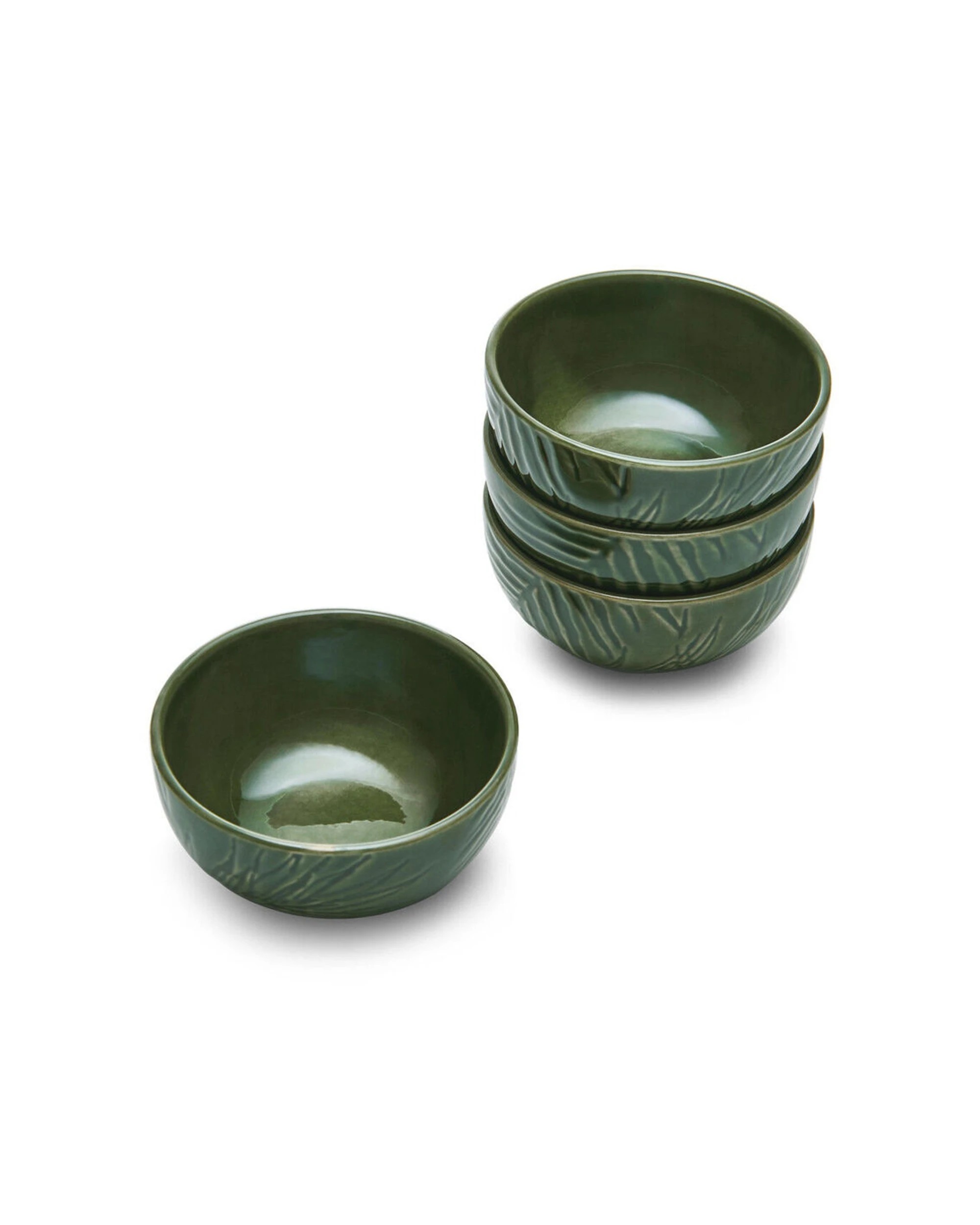 3 Mikasa 4pc Jardin Stoneware Dip Bowl Set 10cm - Green, 3 of 5
