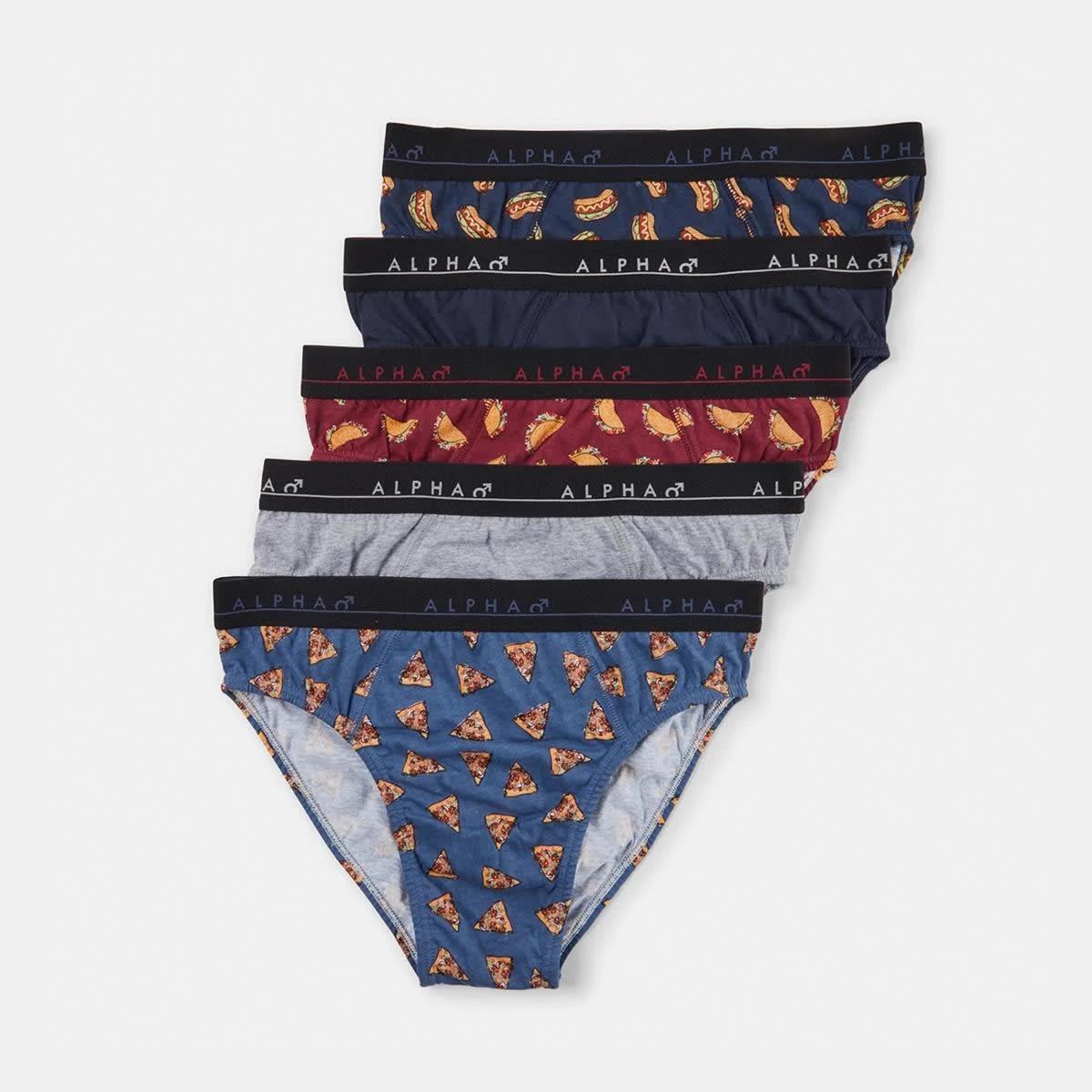 1 5 Pack Printed Briefs Takeaway, 1 of 10