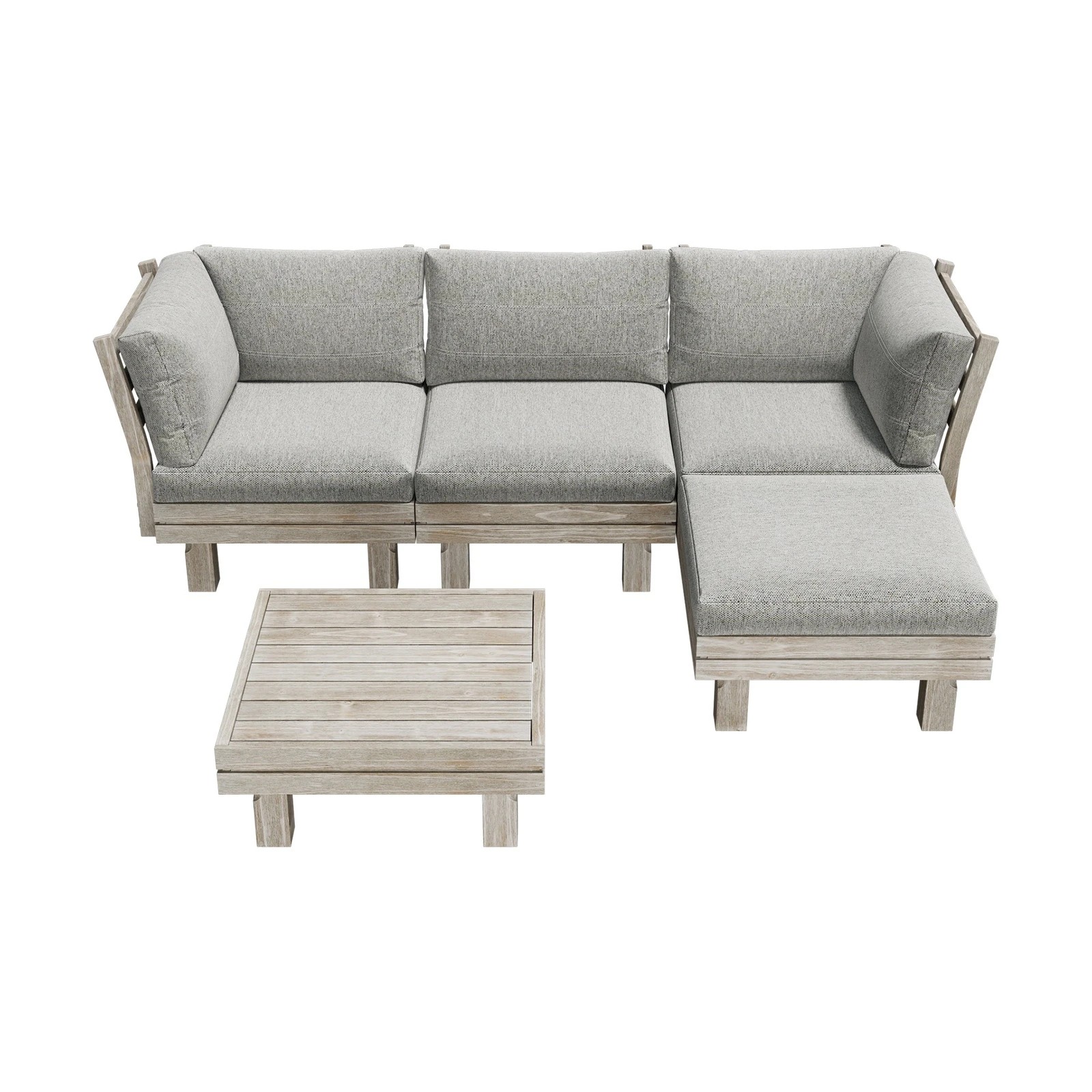 6 Livsip 4 Seater Outdoor Sofa Set Lounge Setting Table Chair - Beige, 6 of 9