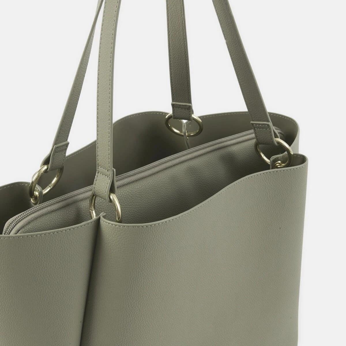 4 PU Tote Bag SOFT OLIVE, 4 of 5