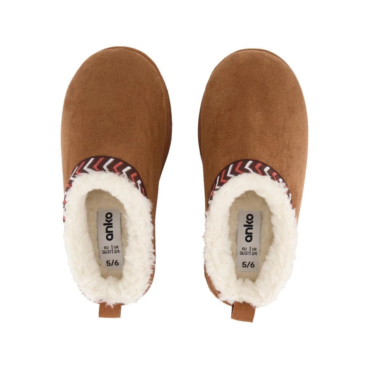 2 Scuff Platform Trim Slippers Chestnut, 2 of 3
