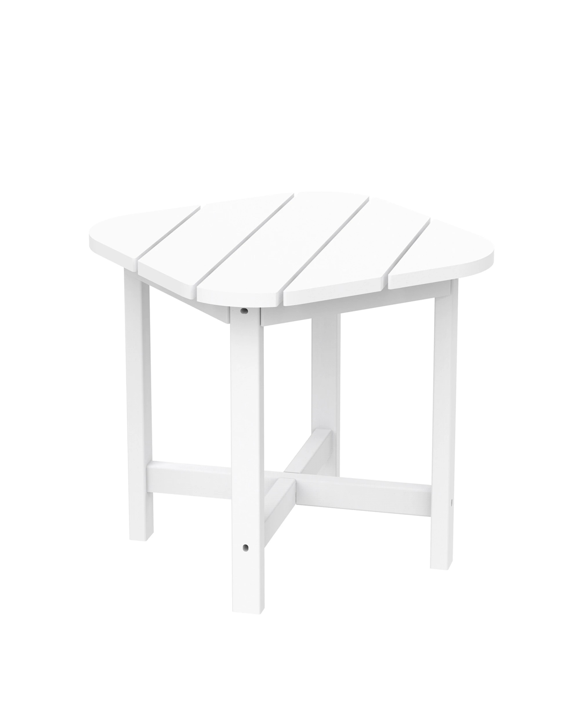 1 EHOMMATE Outdoor HDPE Adirondack Square Side Table - White - White, 1 of 8