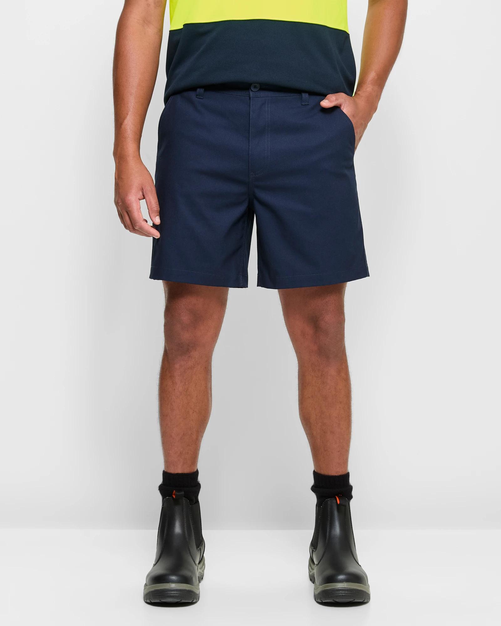 1 Australian Cotton Work Shorts - Graphite NAVY BLUE, 1 of 5