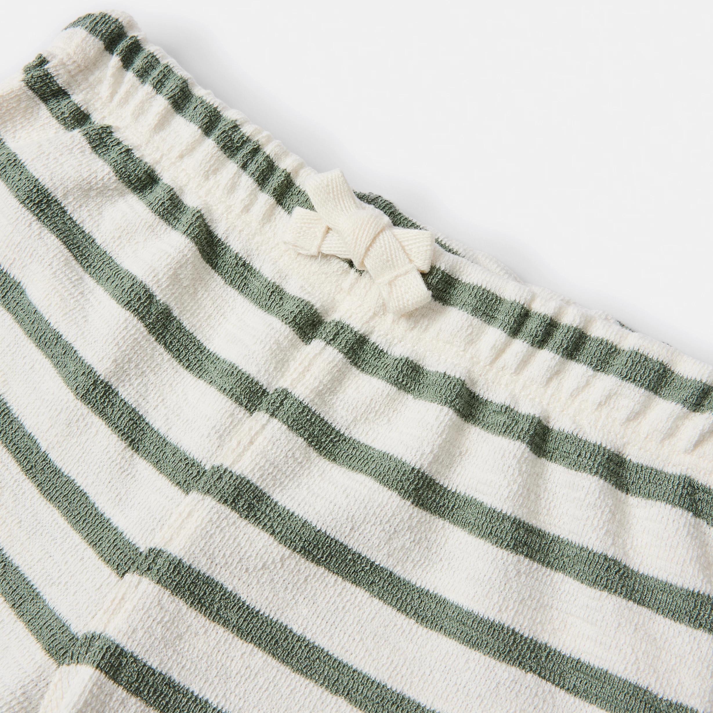 6 Short Sleeve Textured Set GREEN STRIPE, 6 of 6