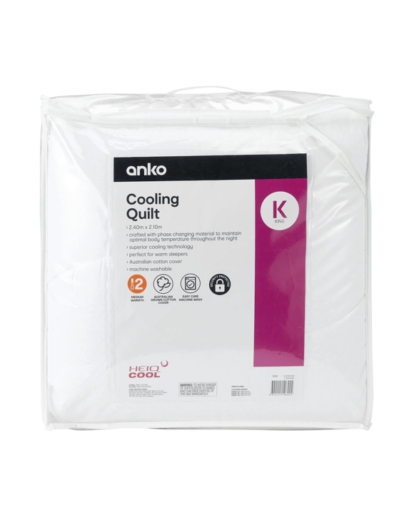 Cooling Quilt - King Bed, White