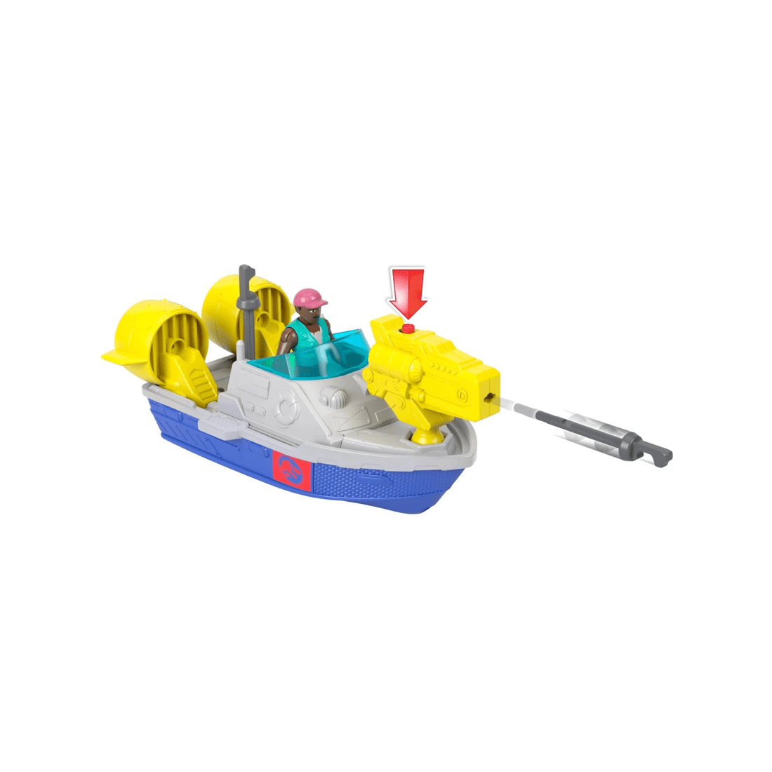 4 Mattel Fisher-Price Imaginext Jurassic World Rebirth Aquachomp Chase Mosasaurus Dinosaur Toy Playset - Orange, 4 of 5