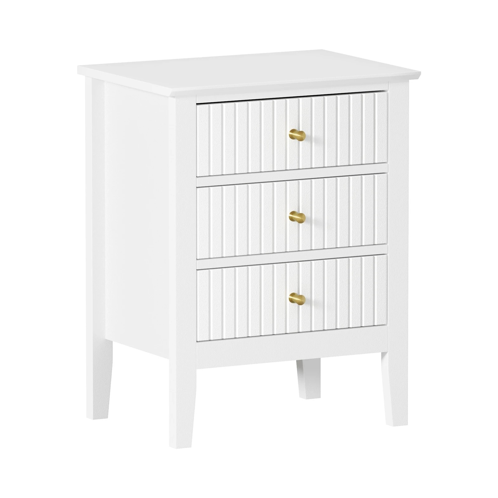 6 Oikiture Bedside Tables Set of 2 Side End Storage Furniture Nightstand - White, 6 of 9