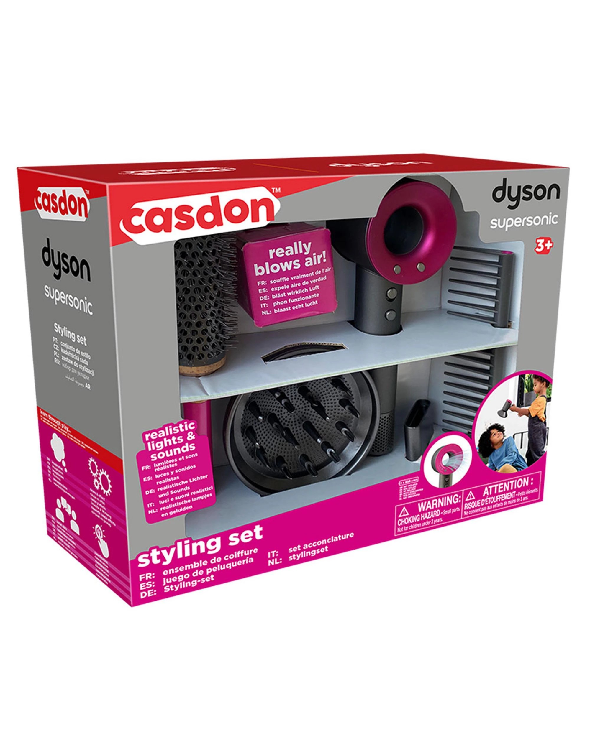 1 Casdon Kids Dyson Supersonic Styling Set, 1 of 6