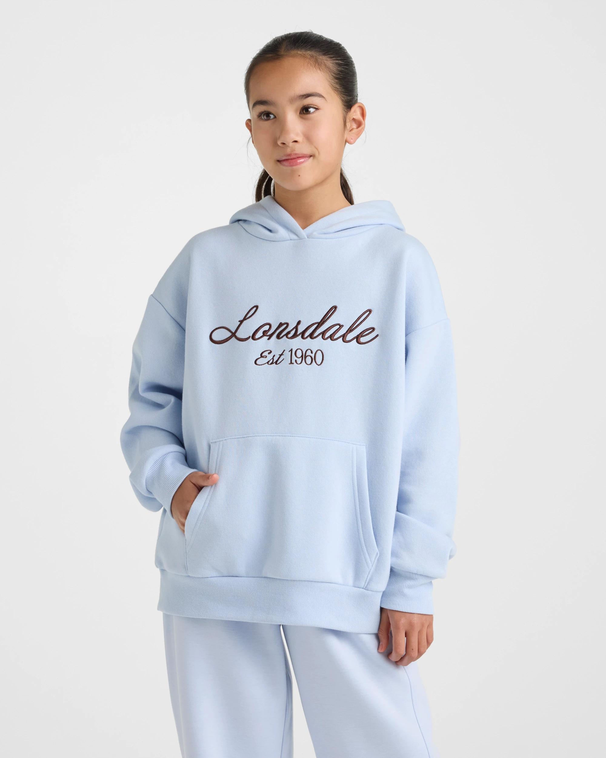 1 Lonsdale London Fleece Hoodie - Light Blue LIGHT BLUE, 1 of 5