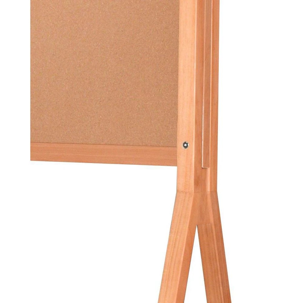4 J.Burrows Mobile Whiteboard/Corkboard 600x900mm Pine Frame, 4 of 6