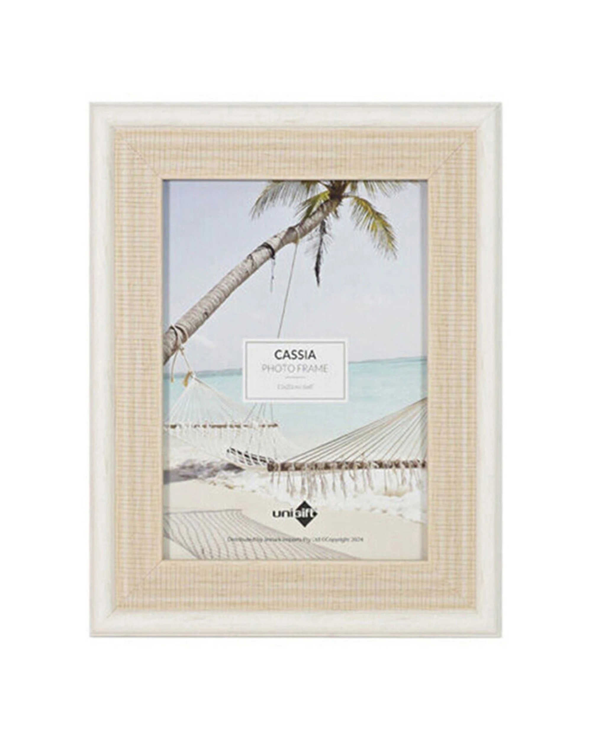 1 Unigift Cassia Glass Home Decor Picture Photo Frame 15x20cm - Beige, 1 of 1