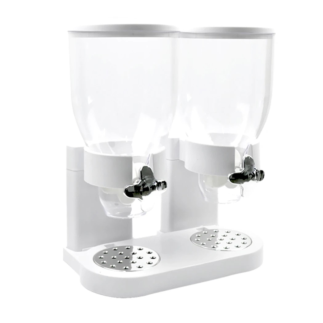 2 Toque Double Cereal Dispenser - White, 2 of 8