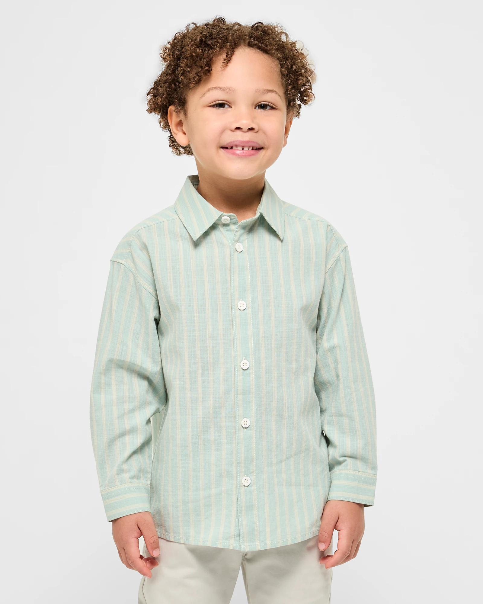 1 Target Australian Cotton Textured Shirt BLUE / STRIPE, 1 of 5