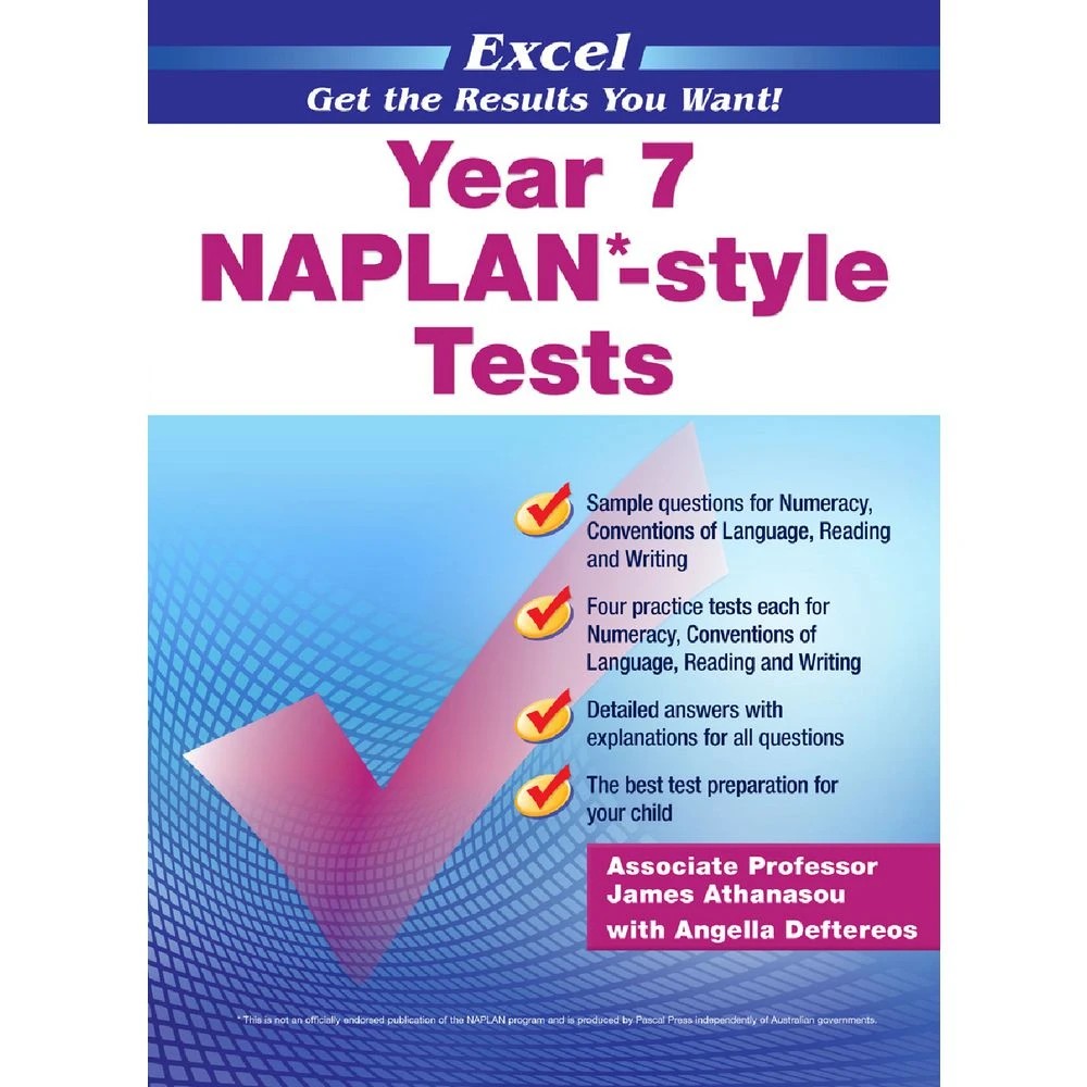1 Excel NAPLAN Style Tests Year 7, 1 of 1