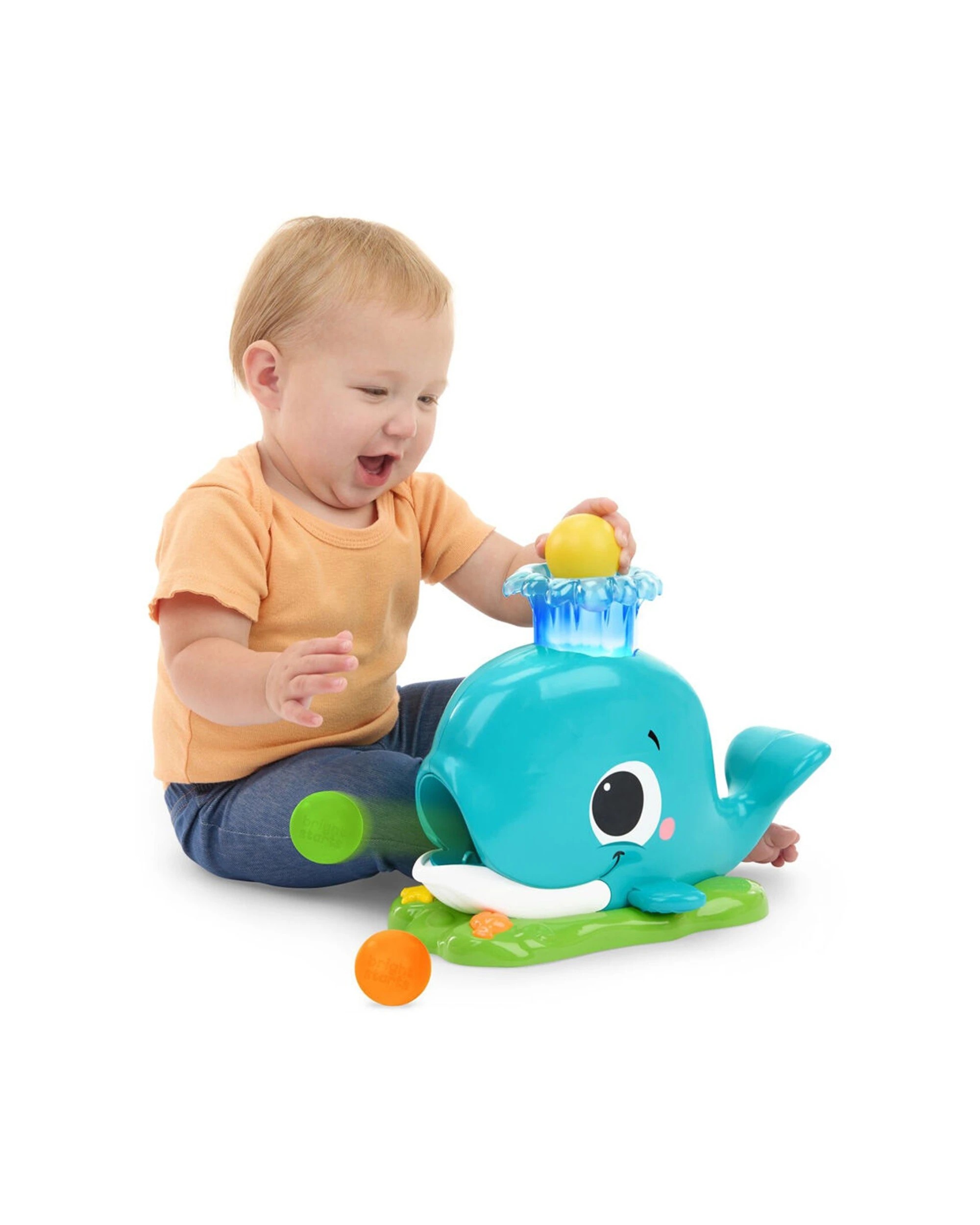 8 Bright Starts Silly Spout Whale Ball Popper Lights And Sounds 6m Plus Baby Toy - Blue, 8 of 8