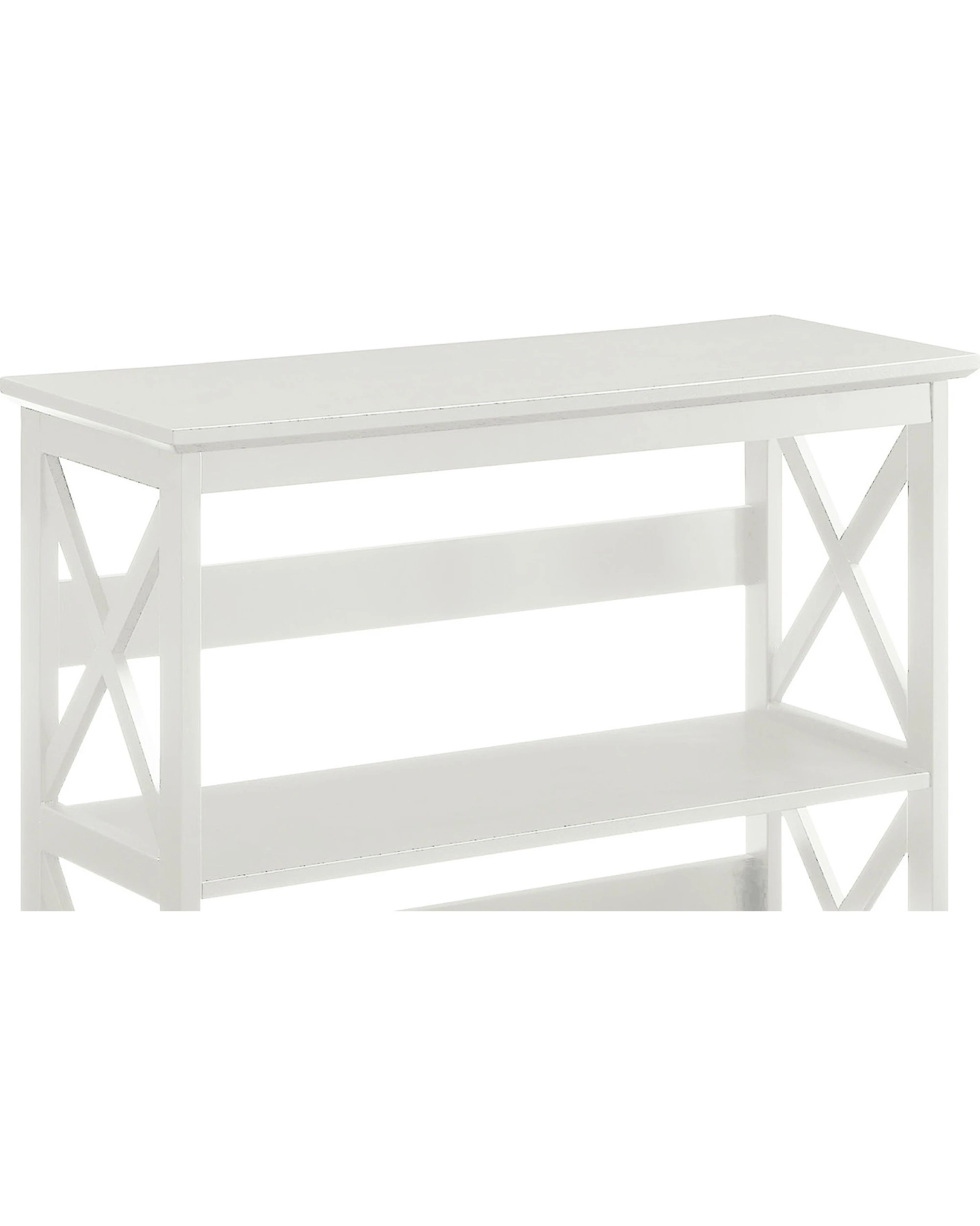 4 Sarantino Lucas 3-tier Bookshelf Display Rack In White, 4 of 10