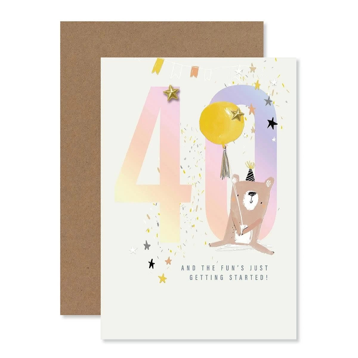 1 Connections from Hallmark 40th Birthday Card - Bear, 1 of 3