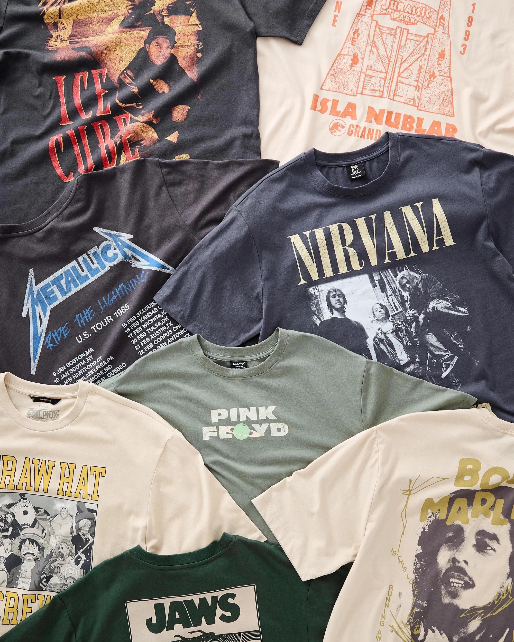 6 Licensed Nirvana Nevermind T-Shirt WASHED BLACK, 6 of 6