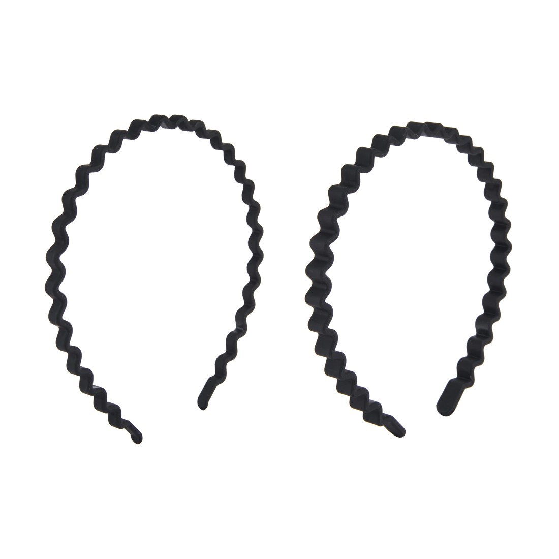 1 OXX Haircare 2 Piece Zigzag Headband - Black, 1 of 4