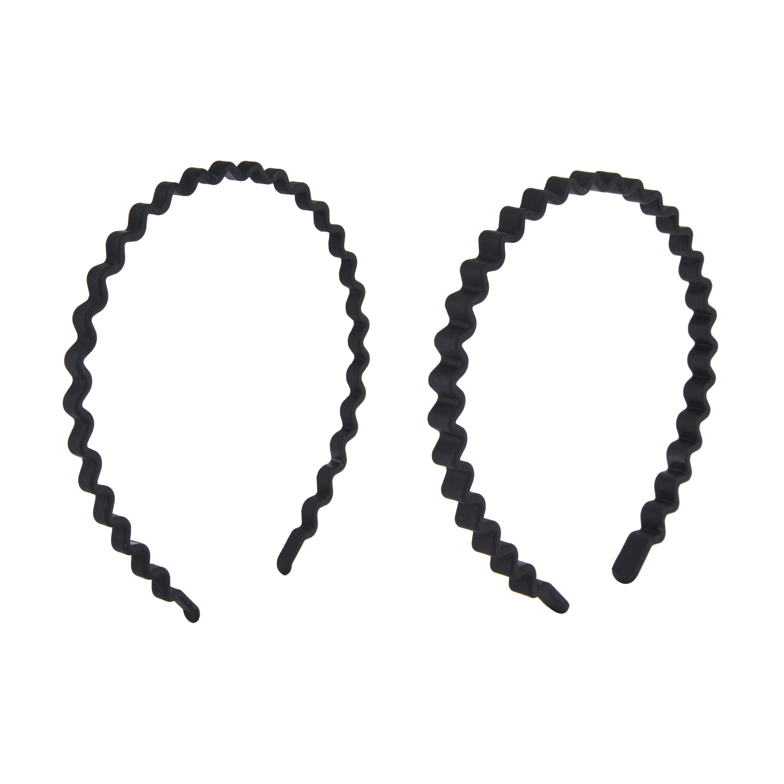 1 OXX Haircare 2 Piece Zigzag Headband - Black, 1 of 4