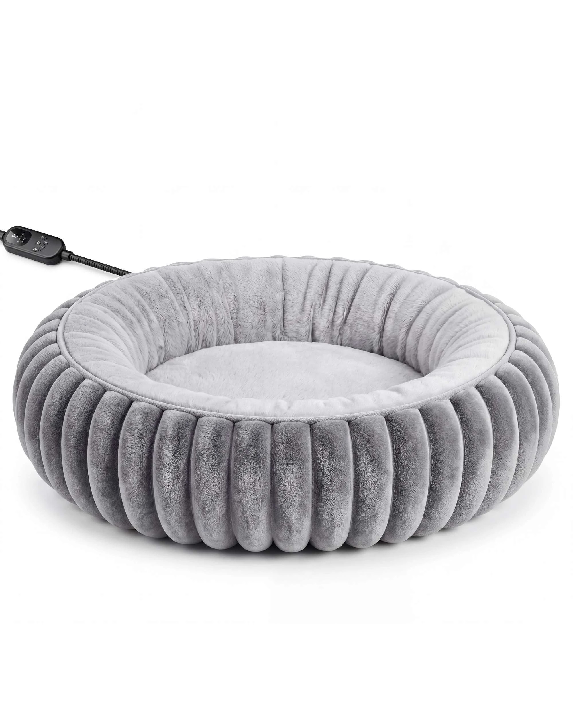 2 Advwin Heated Cat Bed Detachable Heating Pad Pet Warming Bed, 2 of 8