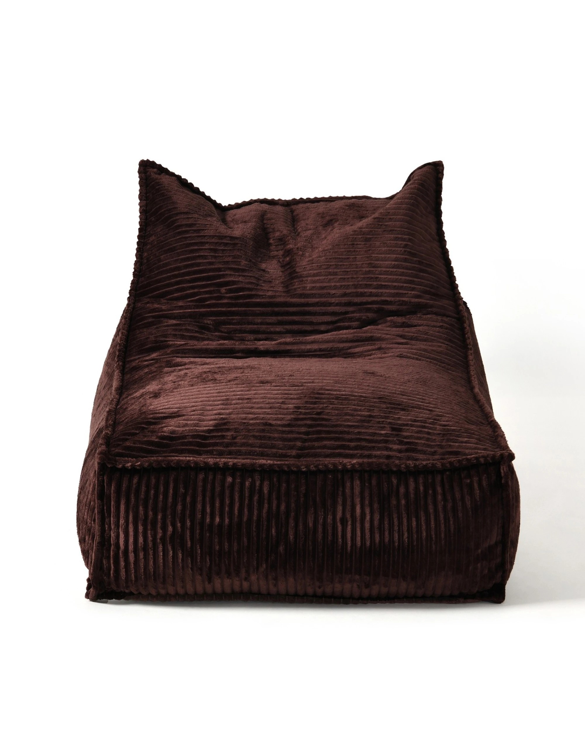 3 Cadence & Co. Wilde Ribbed Luxe Fleece Bean Bag Lounge Cover - Chestnut Brown, 3 of 7