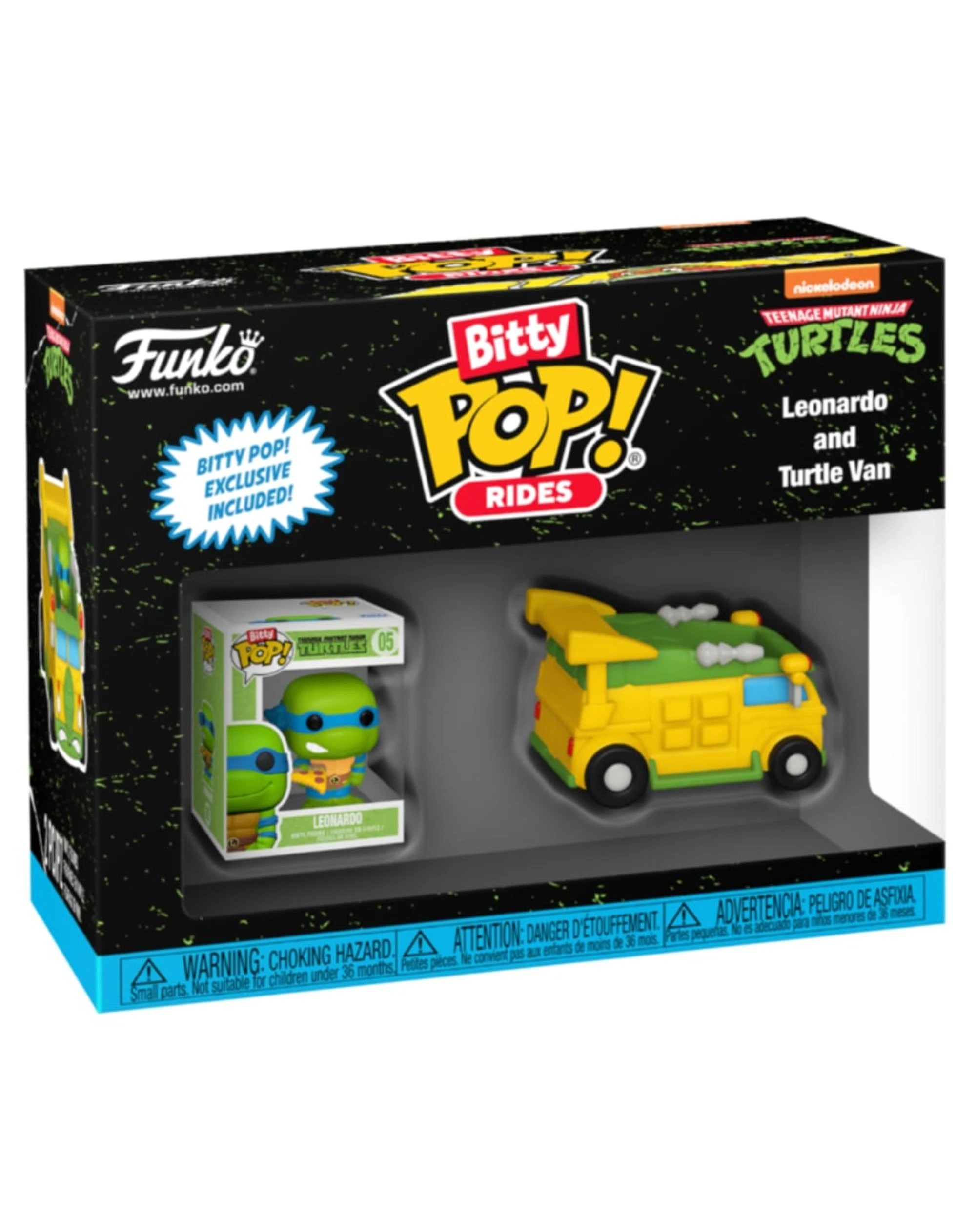 2 Teenage Mutant Ninja Turtles Leonardo and Turtle Van Bitty Ride Funko POP! Vinyl, 2 of 3