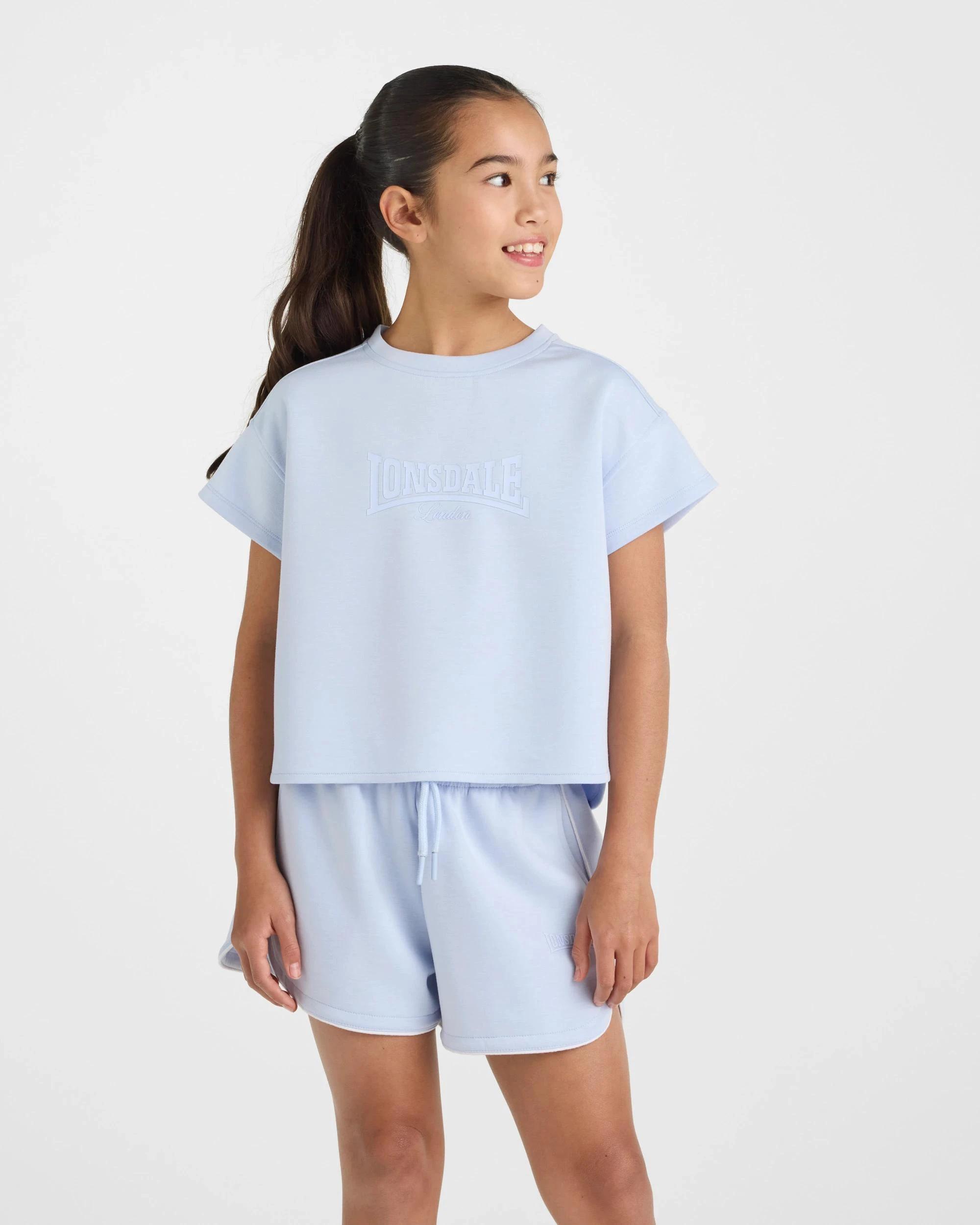 1 Lonsdale London Kids Piped T-Shirt BLUE, 1 of 5