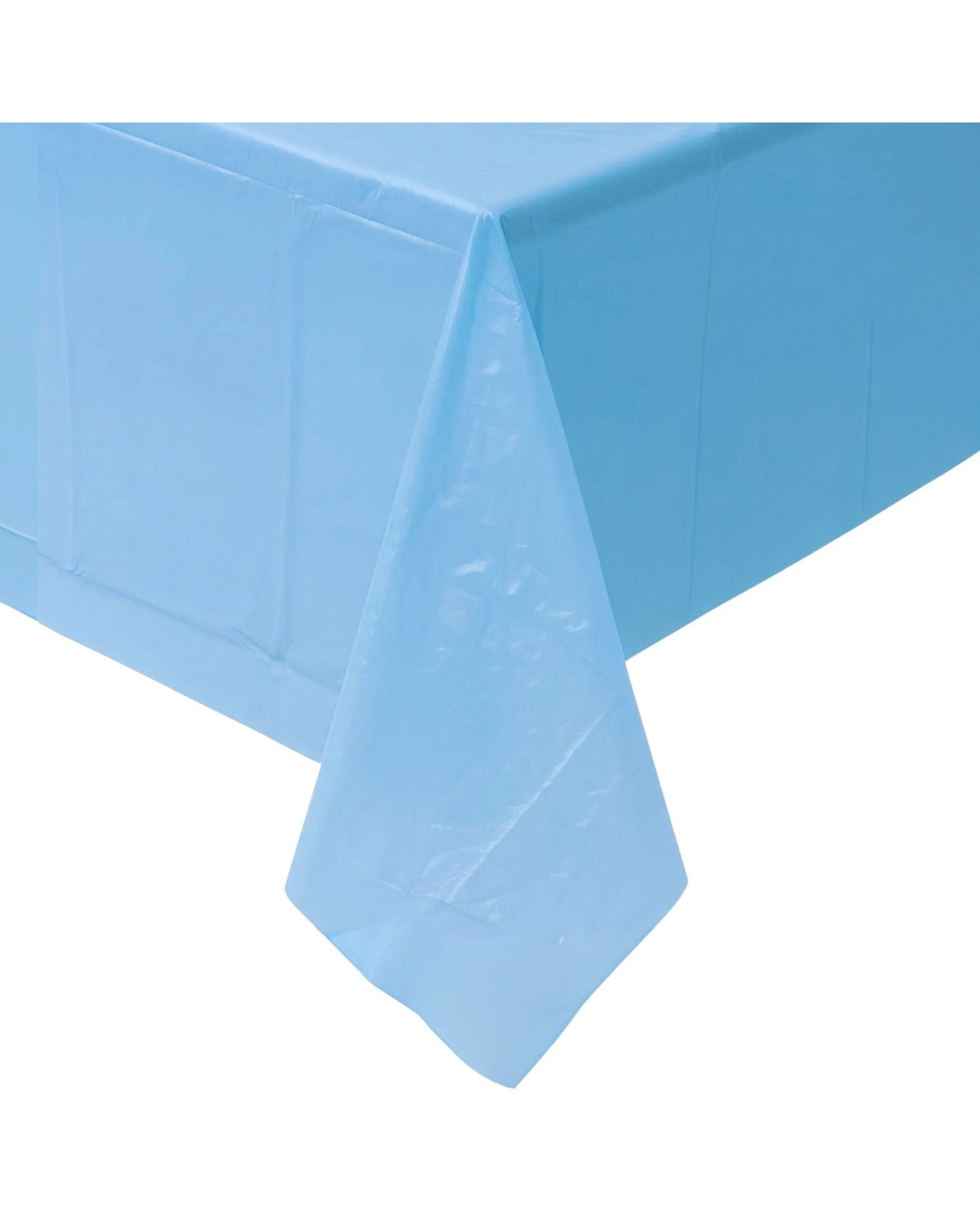 1 Alpen Ice Light Blue Rectangle Plastic Tablecloth - Light Blue, 1 of 2